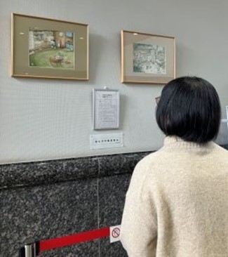 NHK学園ロビーに、国立市所蔵絵画を展示