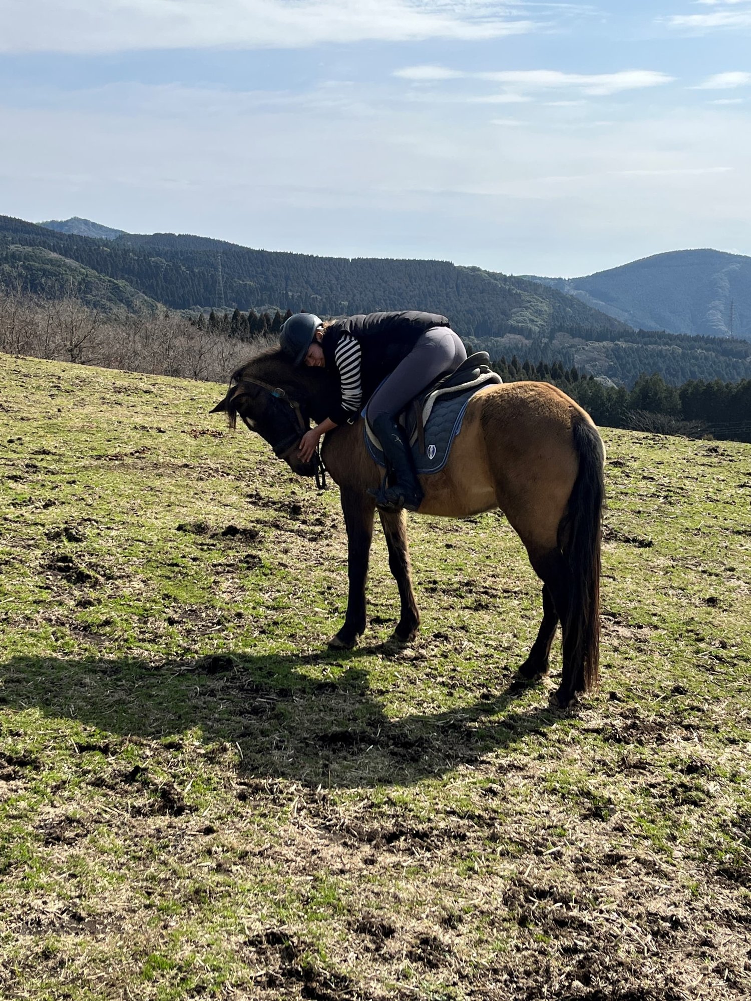 馬の背にのって抱きしめ