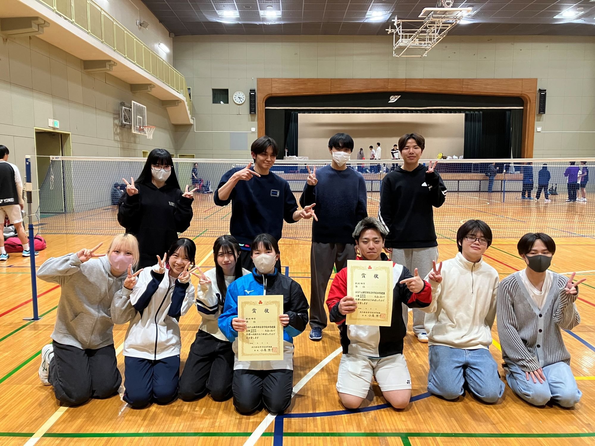 バトミントン冬季大会　新人戦卒業戦