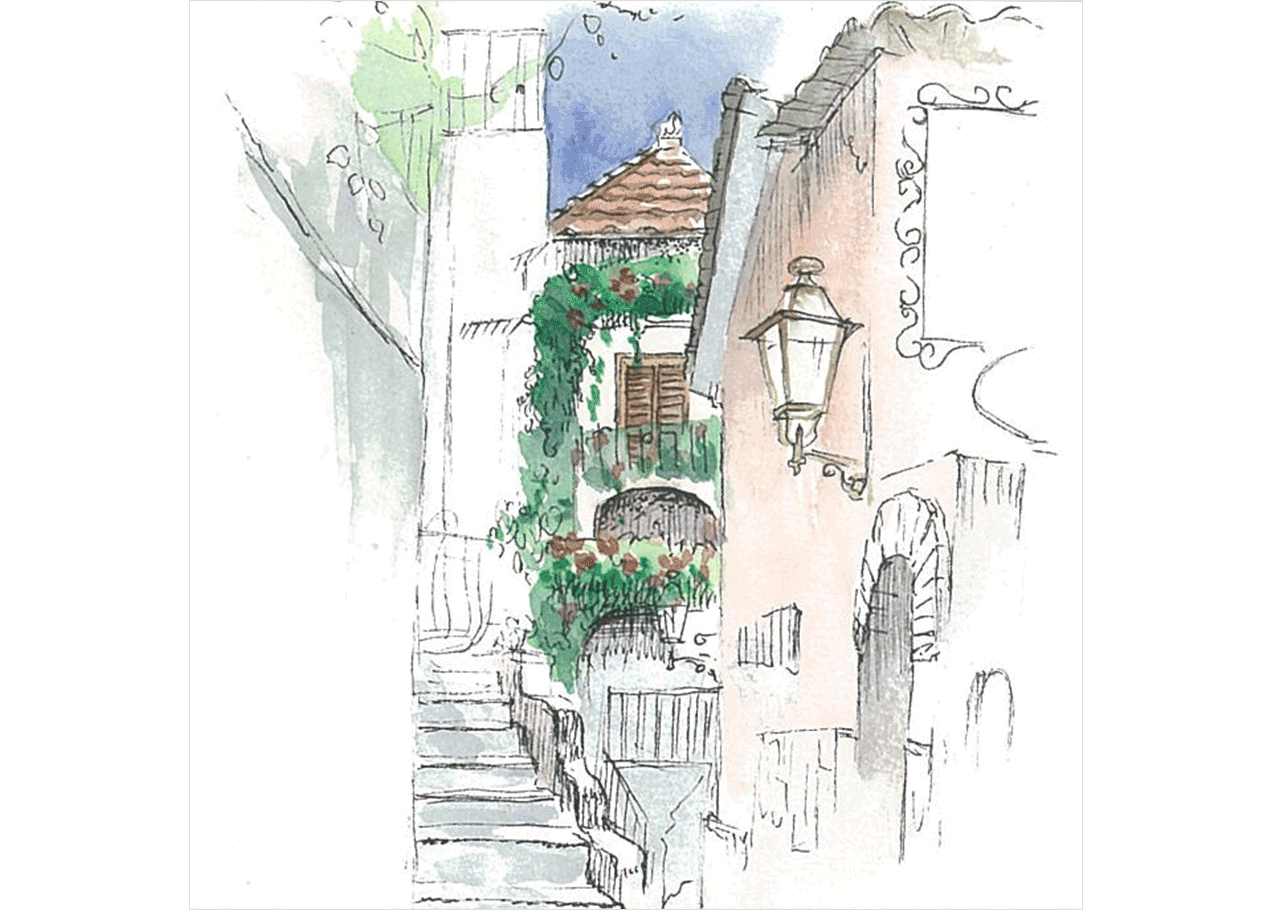 2L31_スケッチ作品・街並み