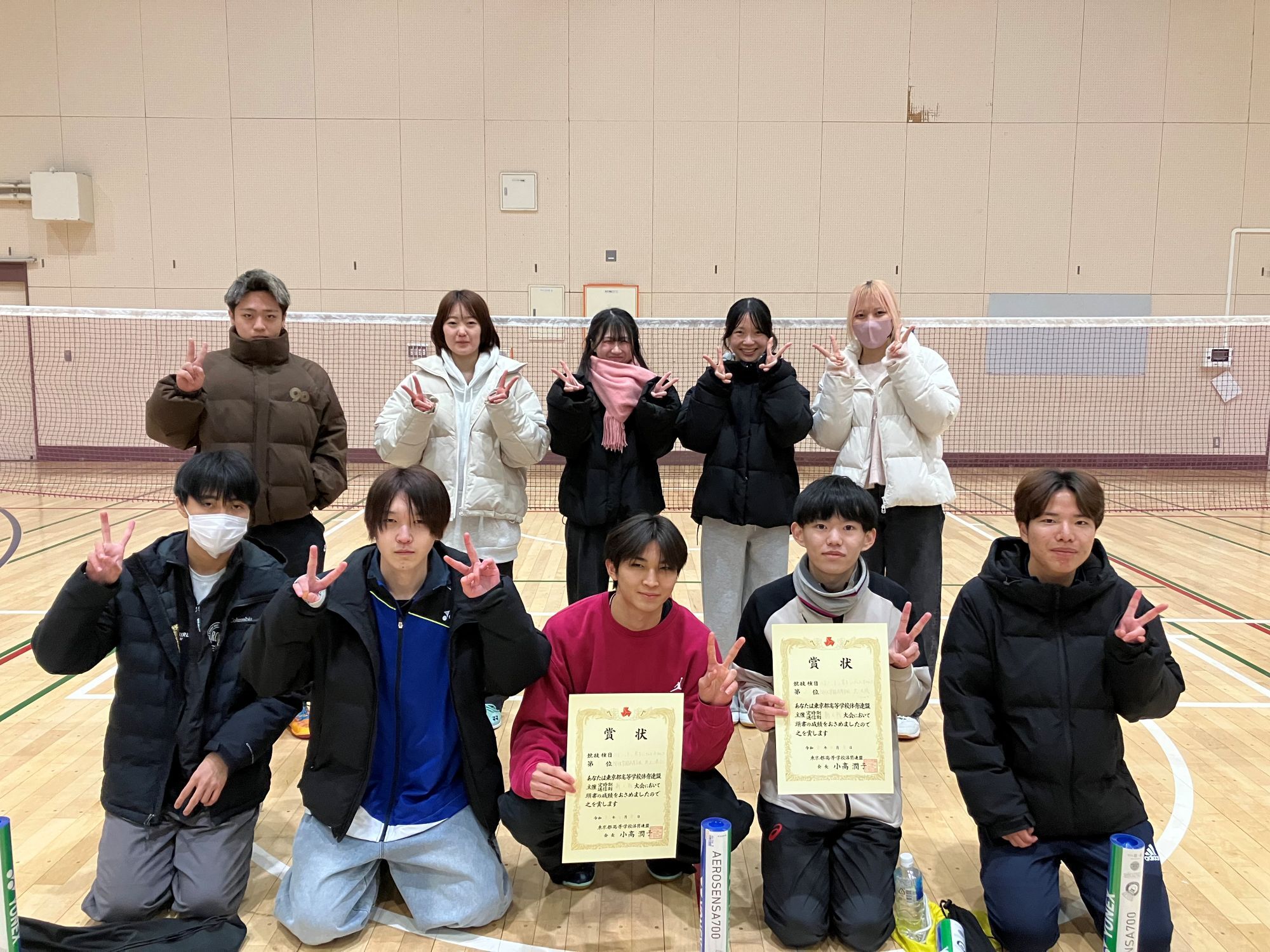 東京都高等学校定時制通信制バドミントン冬季大会　新人戦・卒業戦へ出場！