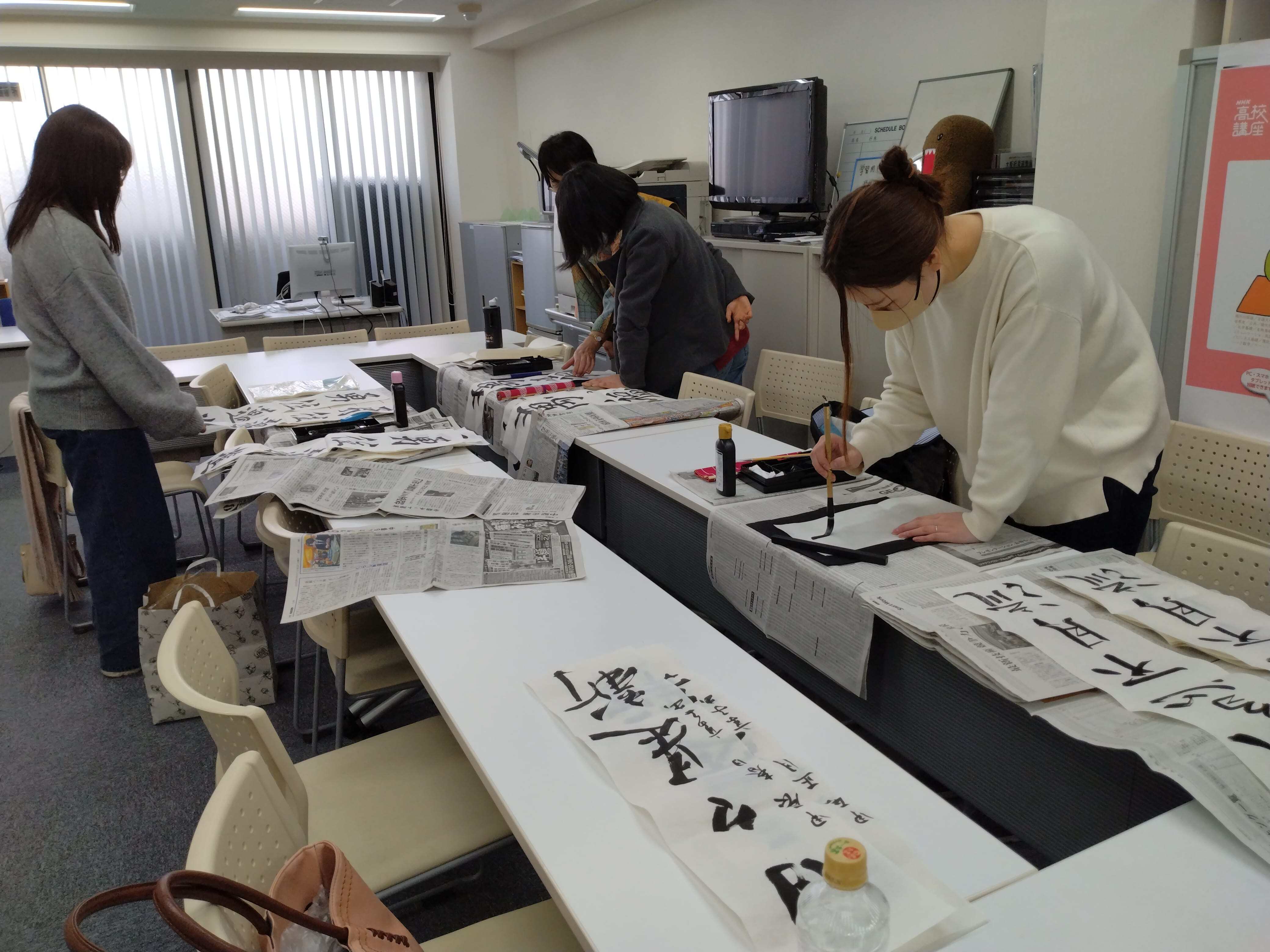 大阪夕陽丘学園協力校　書道部が創部されました！