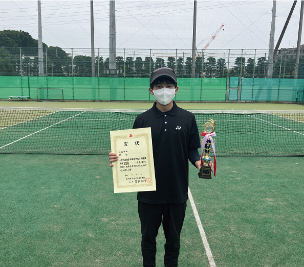 ソフトテニス部春季大会　男子シングルス準優勝!!