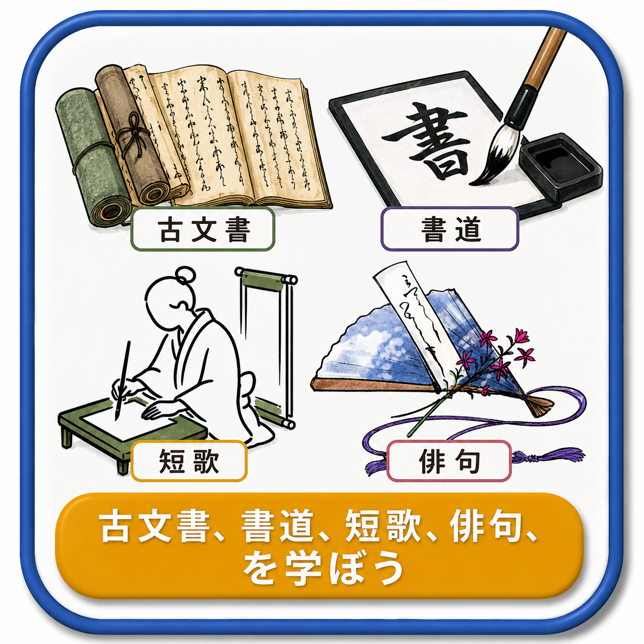NHK学園で短歌・俳句・古文書・書道を始めたい方へ｜学び始めの無料ヒント帖プレゼント