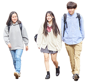 男女三人のイメージ