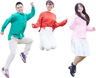 男女三人のイメージ