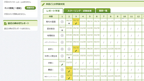 学習管理がしやすいオリジナルネット学習システム